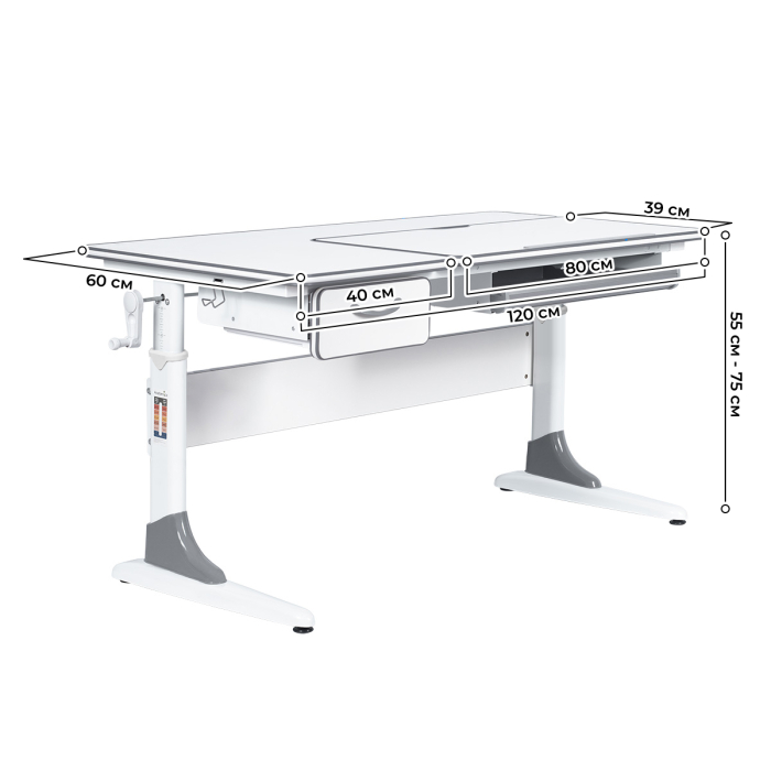 Характеристики Парта Anatomica Study-120 Характеристики Парта Anatomica Study-120